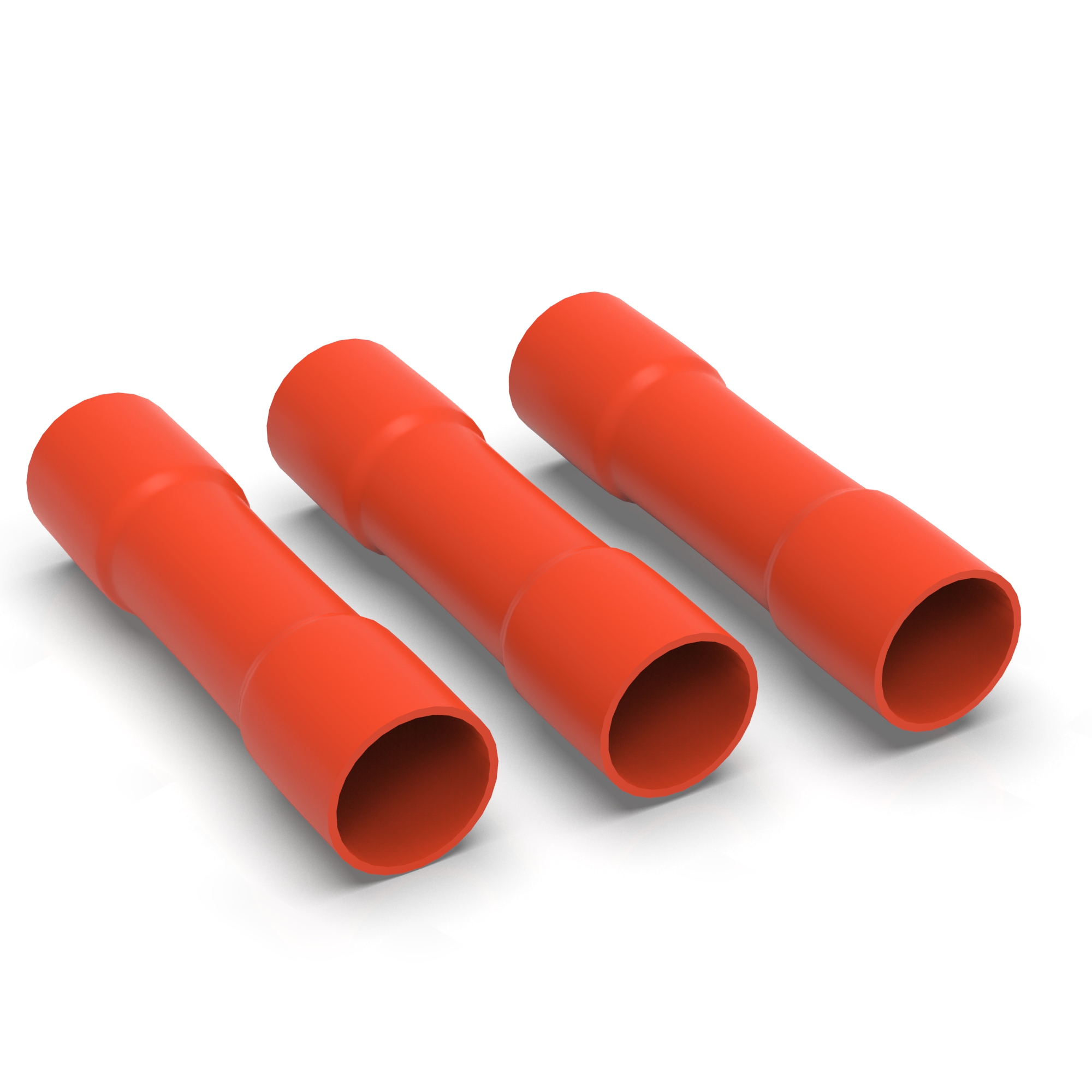 30 Stoßverbinder Ø 0,5 - 1 mm² isoliert rot