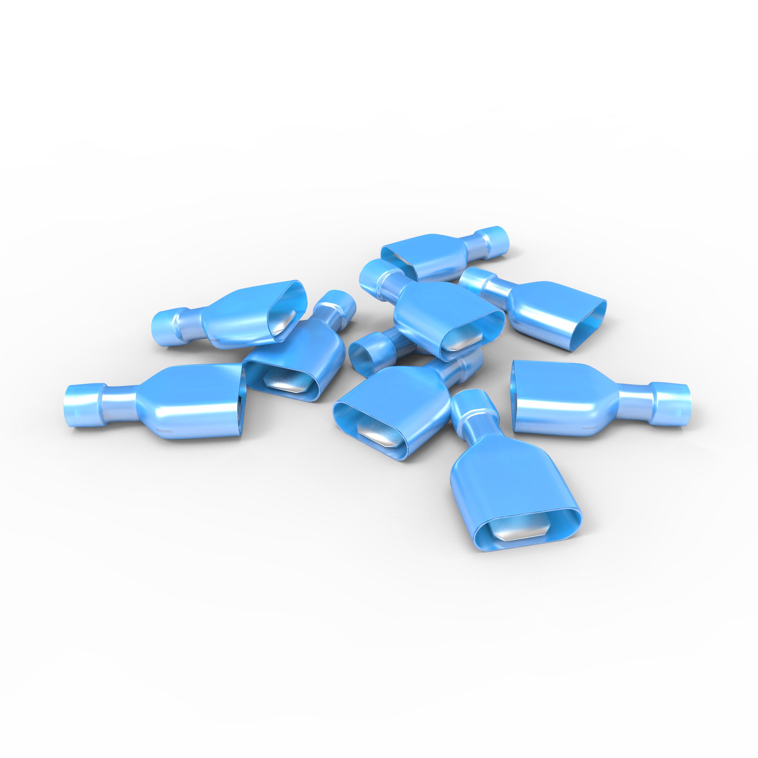 50 Flachstecker 1,5 - 2,5 mm² Vollisoliert MDFN