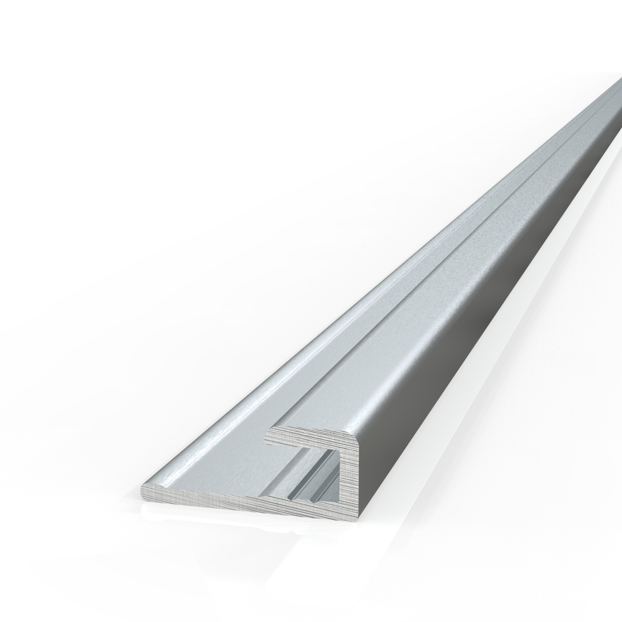 Aluminium Profil für 3mm Aluverbundplatten Abschlussprofil Silber Eloxiert 100 cm