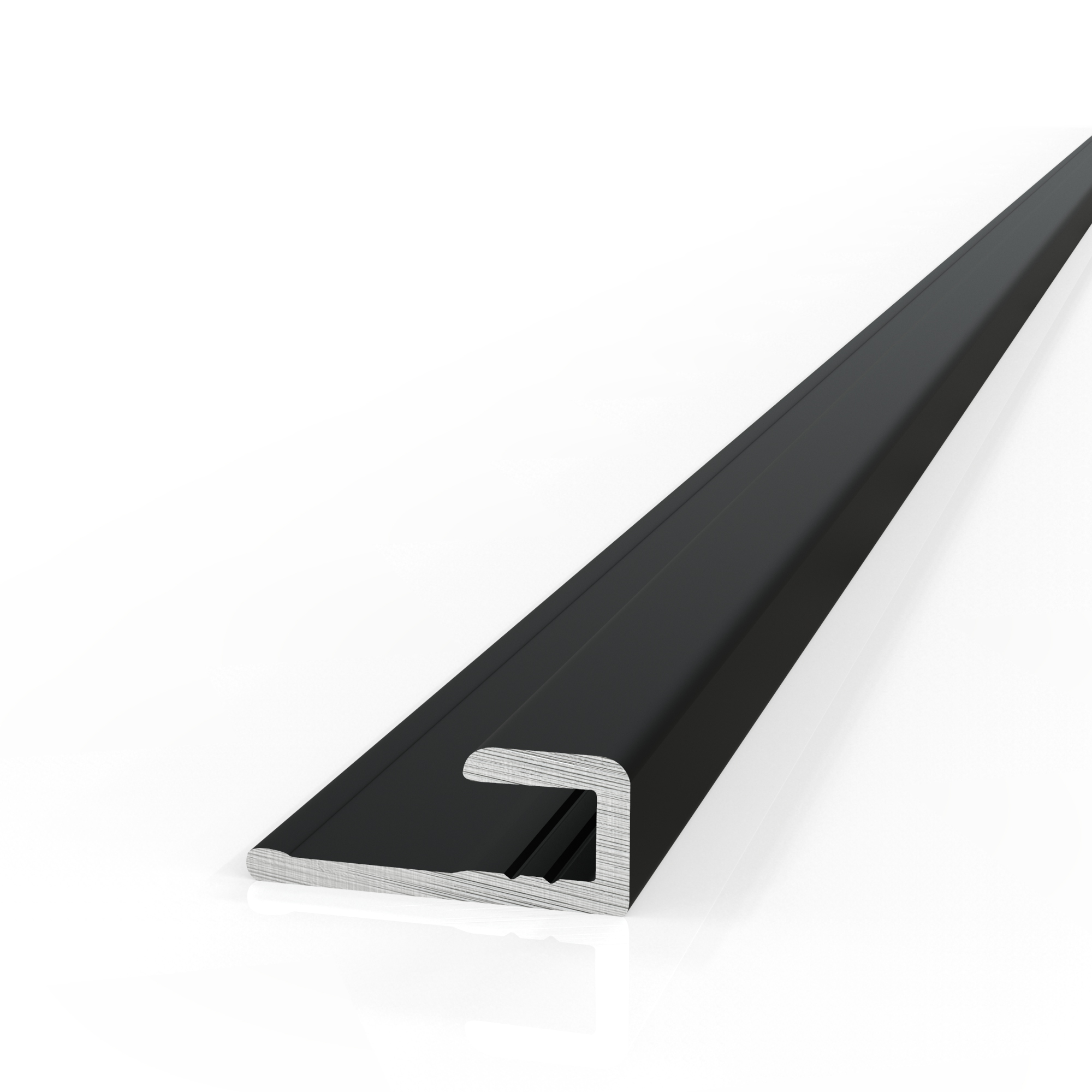Aluminium Profil für 3mm Aluverbundplatten Abschlussprofil Schwarz 100 cm