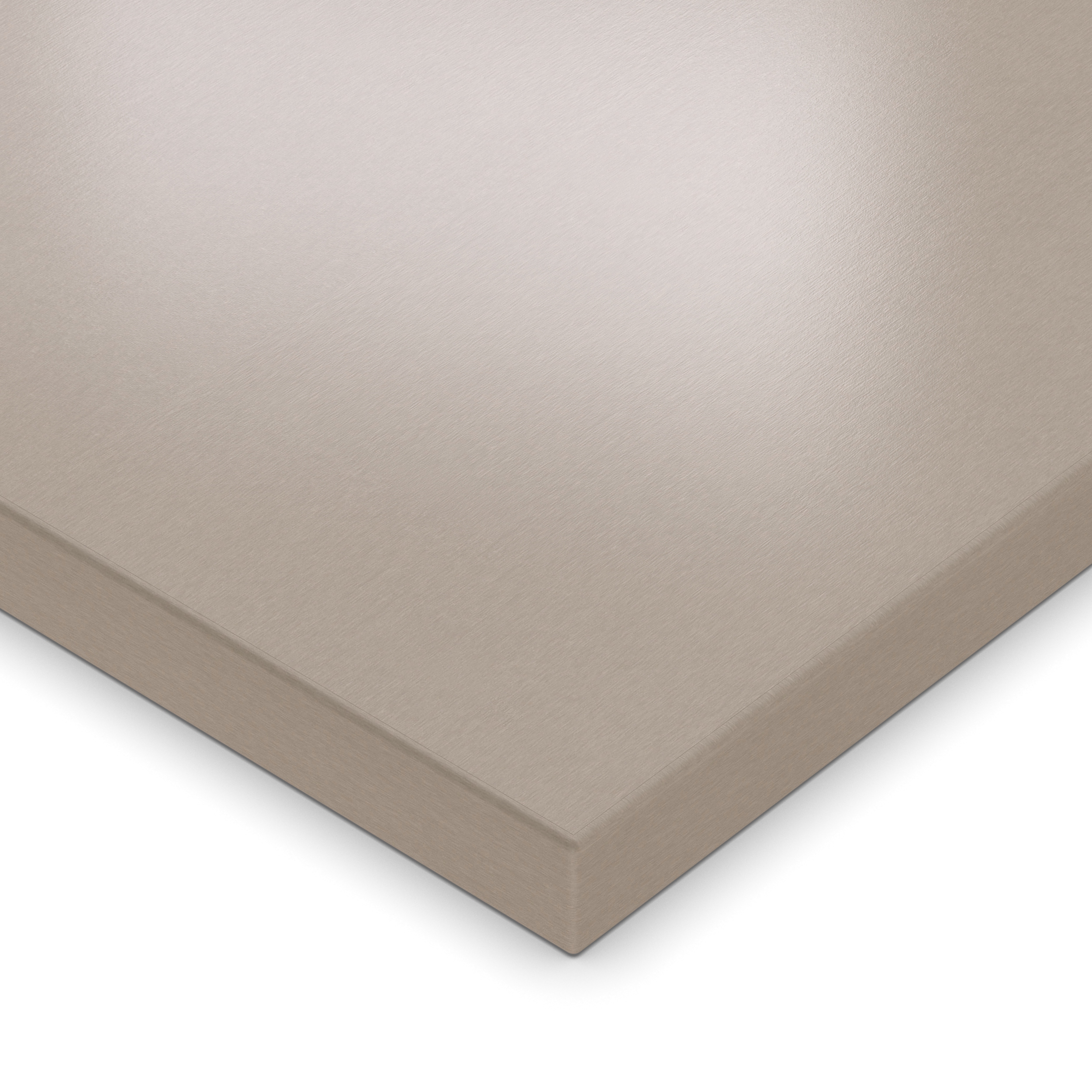 Tischplatte 160x90 cm 19 mm Alux Champagner Melaminharz kratzfest - 1 mm ABS-Kante - PU-Verleimung - pflegeleicht