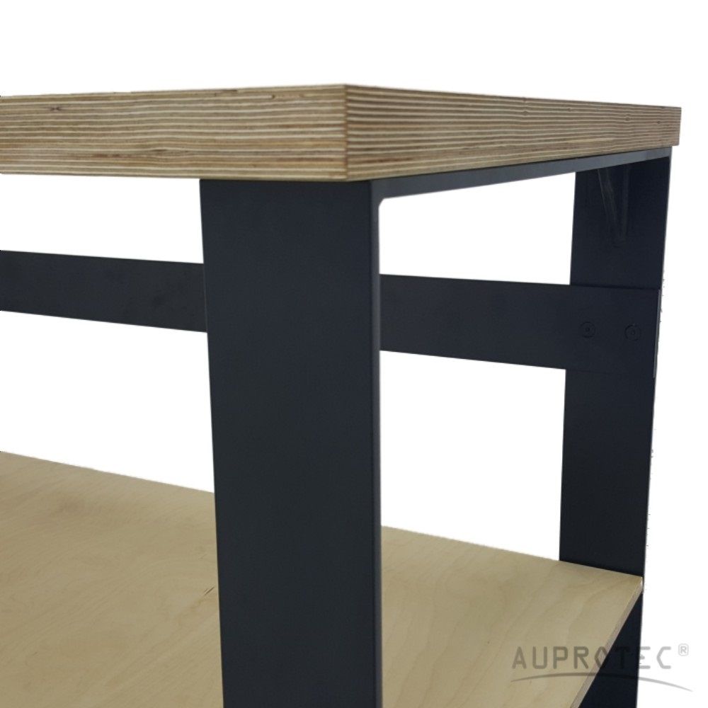 Profi Design Werkbank 1300 x 750 x 850 mm mit 40 mm Arbeitsplatte und Boden + 2 Schränke