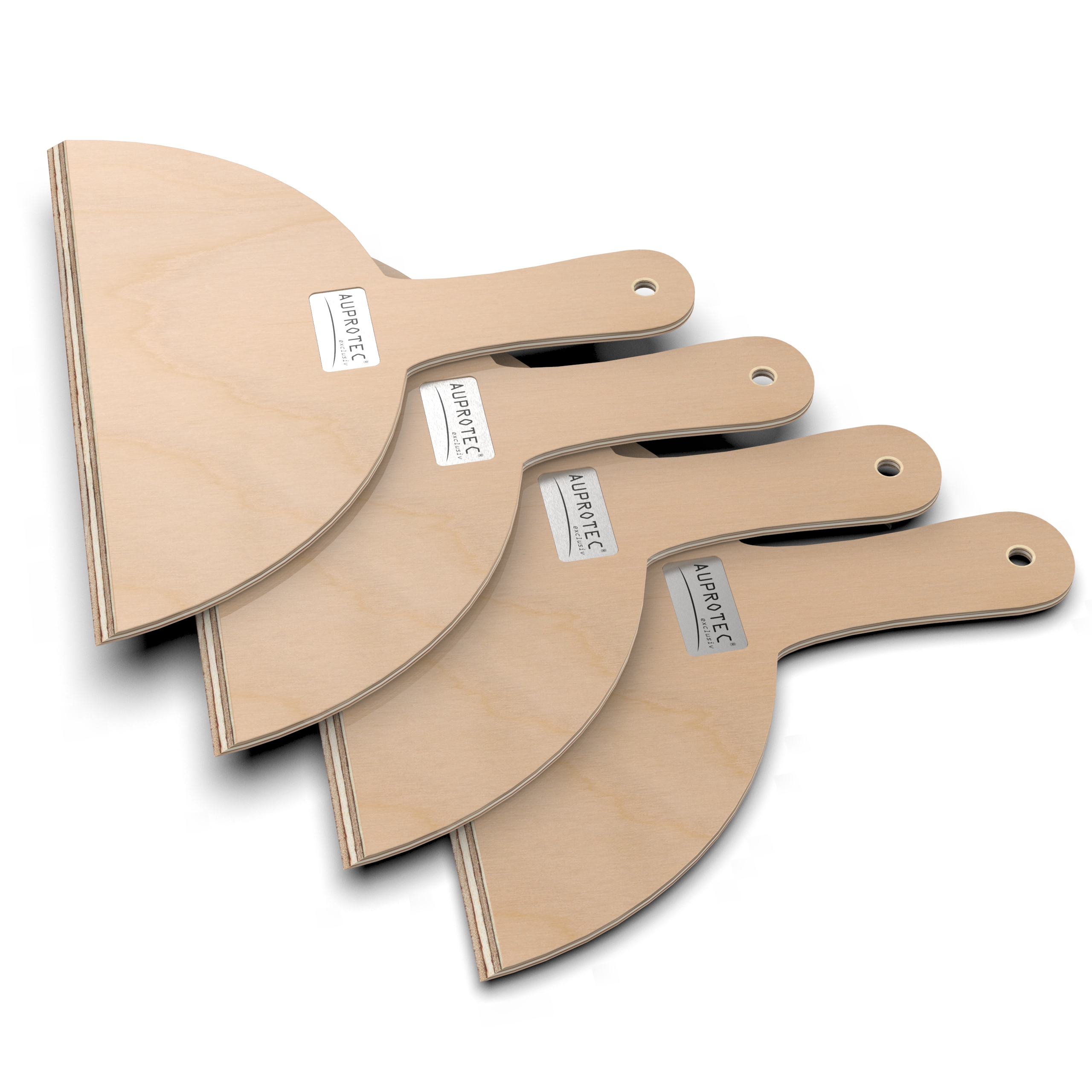 4 Pizzaschaufeln L (Ø 36 cm) Holz Pizzaschieber Pizzabretter Birke geschliffen Modell Heiko