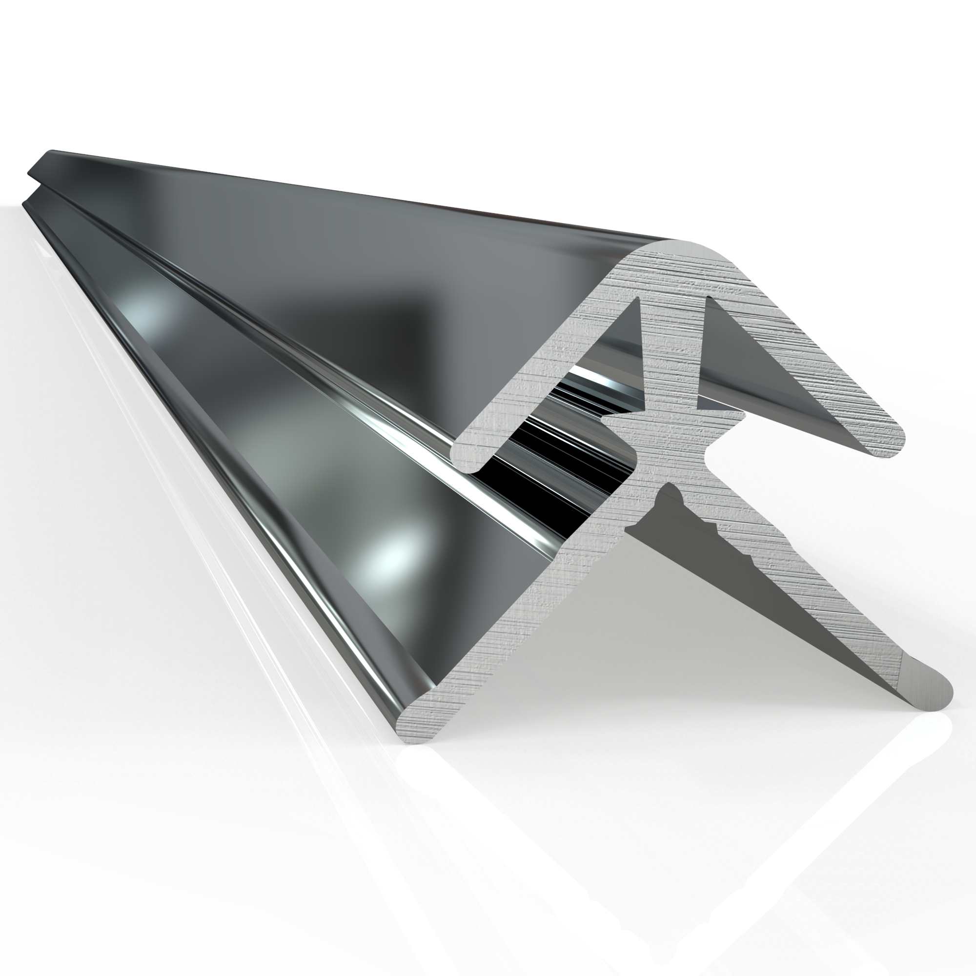 Aluminium Profil für 3mm Aluverbundplatten Ausseneckprofil Hochglanz 200 cm