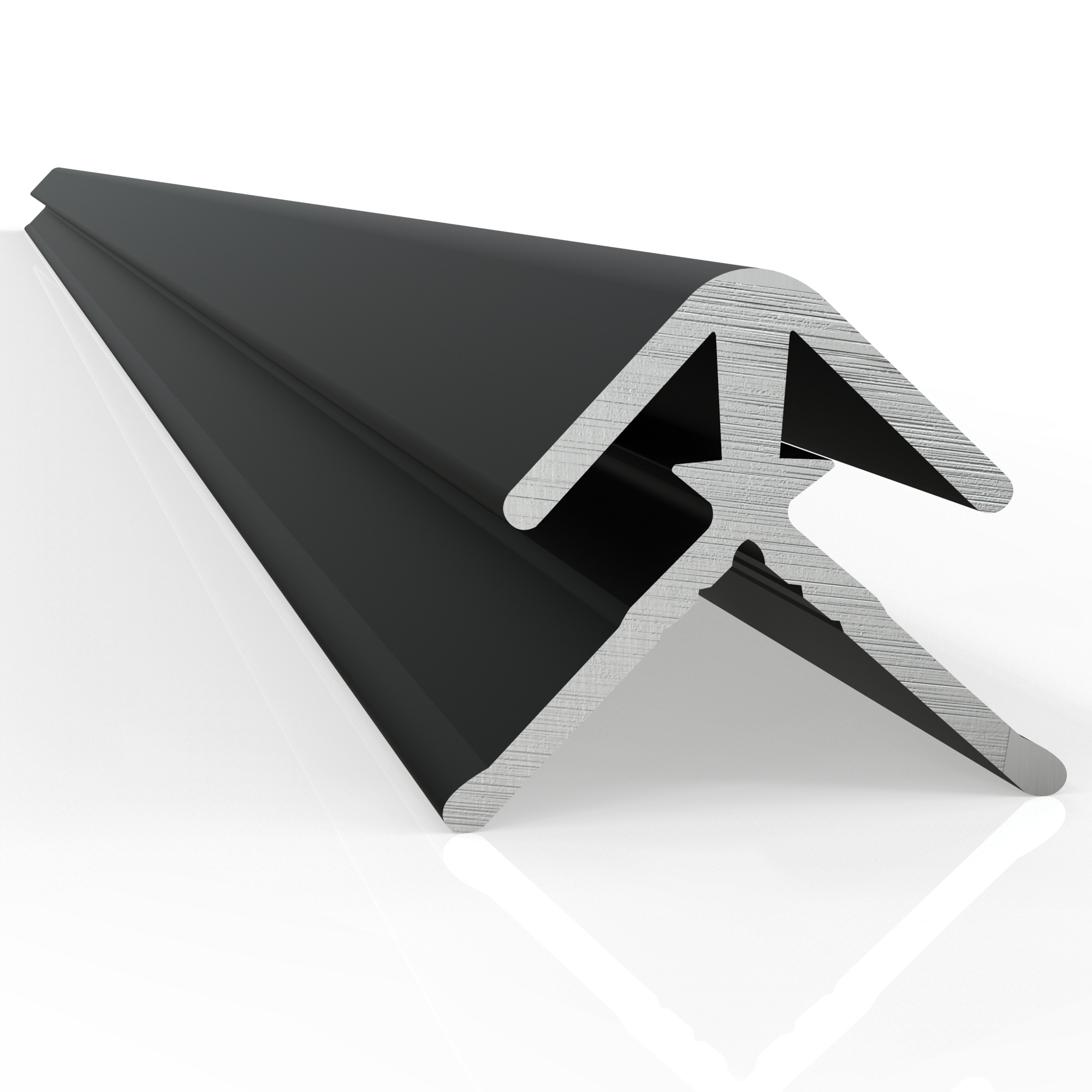 Aluminium Profil für 3mm Aluverbundplatten Ausseneckprofil Schwarz 100 cm