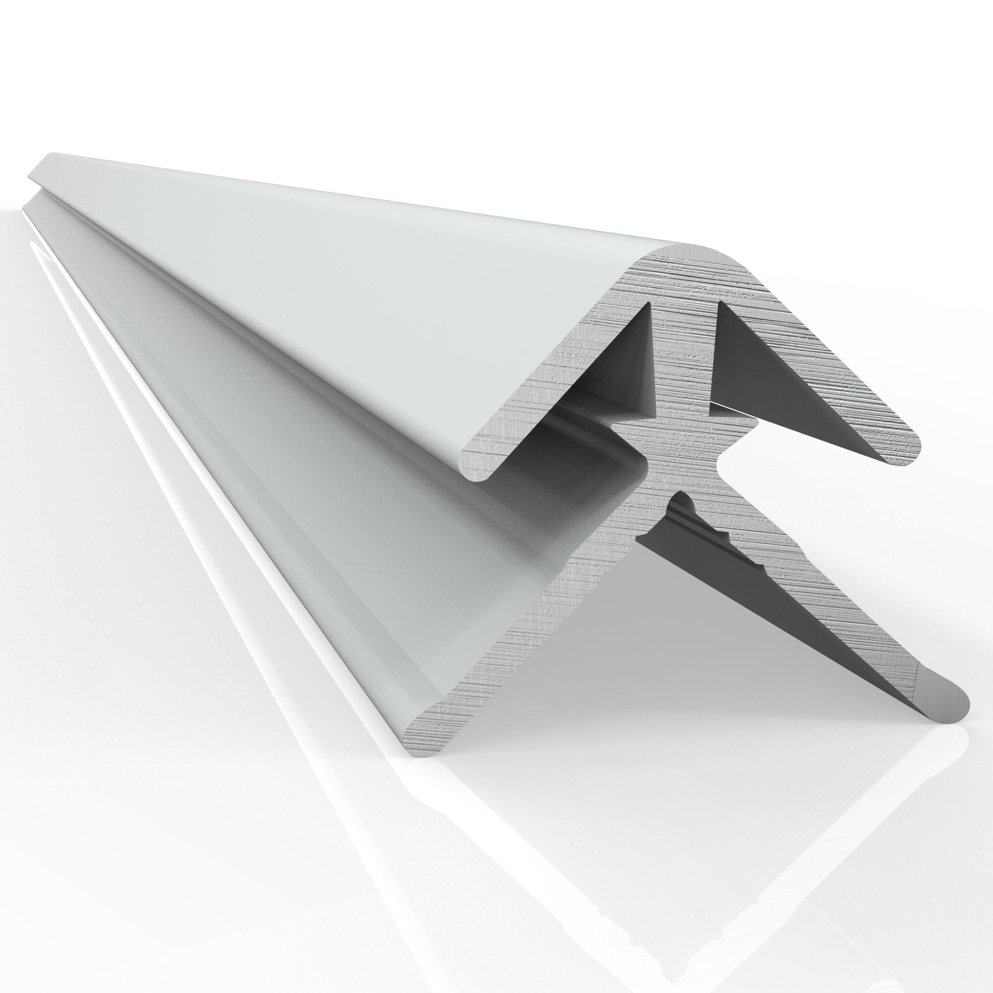 Aluminium Profil für 3mm Aluverbundplatten Ausseneckprofil Weiß 100 cm