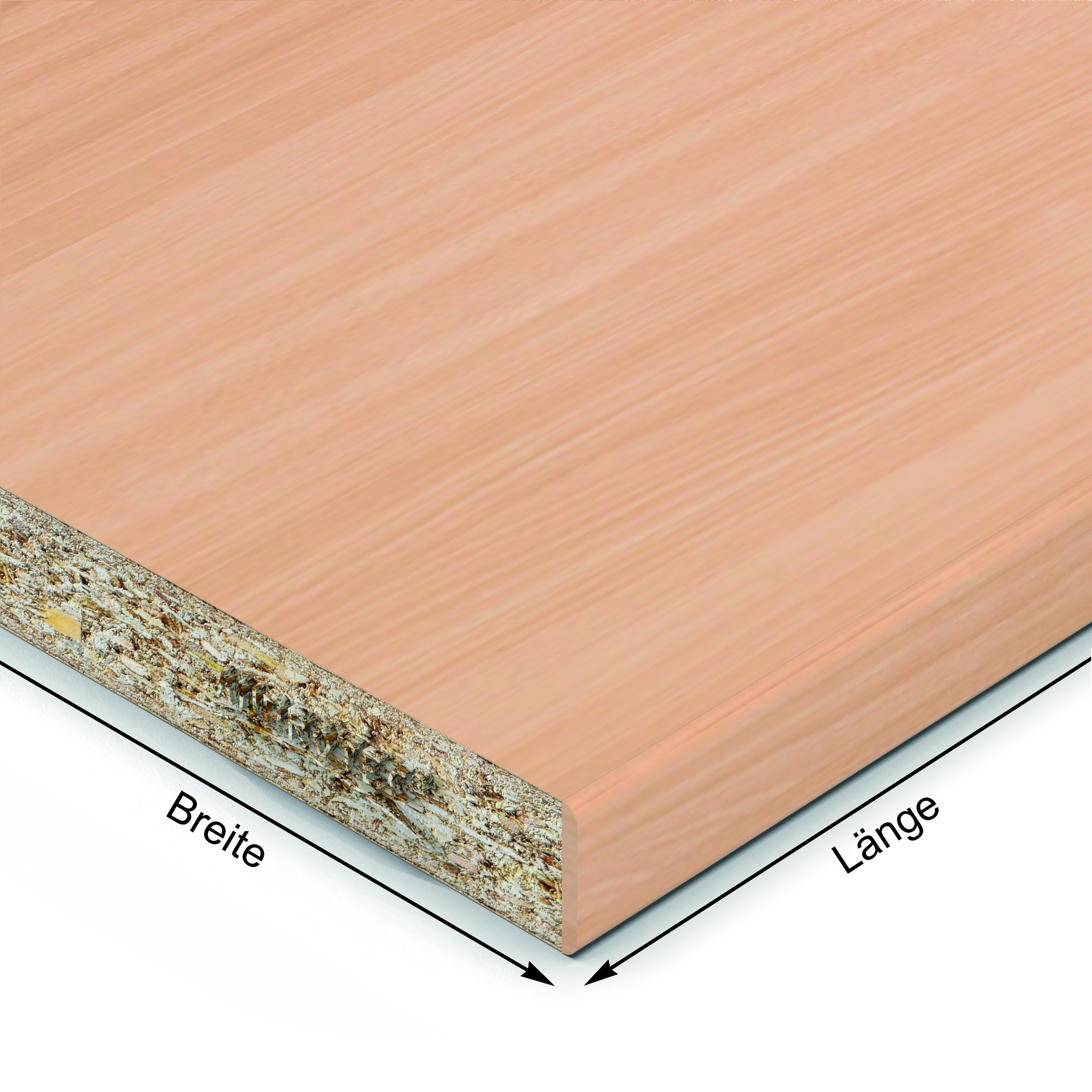 Einlegeboden Dekor Buche bis 1000 x 800 mm Regalboden 19 mm mit ABS Kante beschichtet