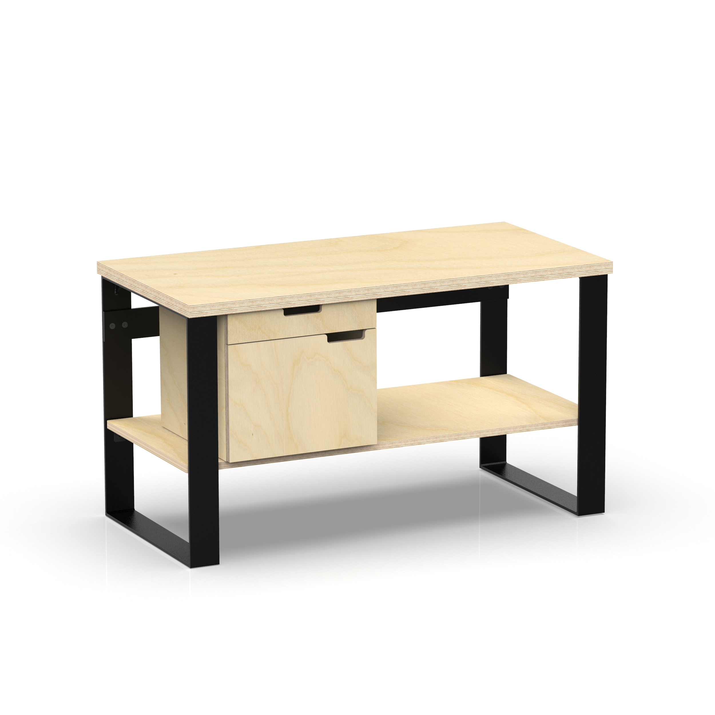 Profi Design Werkbank 1400 x 750 x 850 mm mit 40 mm Arbeitsplatte und Boden + 1 Schrank links