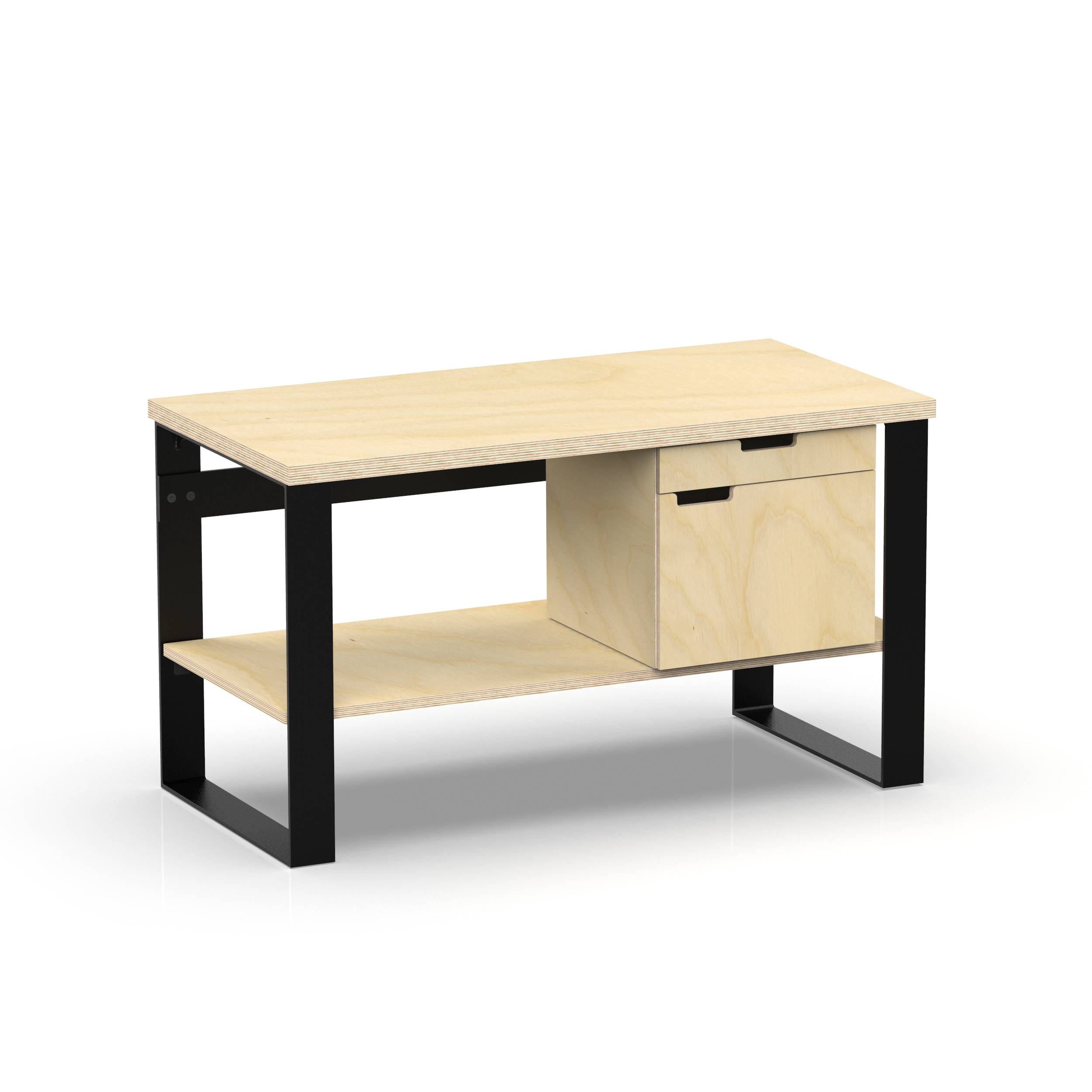 Profi Design Werkbank 1400 x 750 x 850 mm mit 40 mm Arbeitsplatte und Boden + 1 Schrank rechts