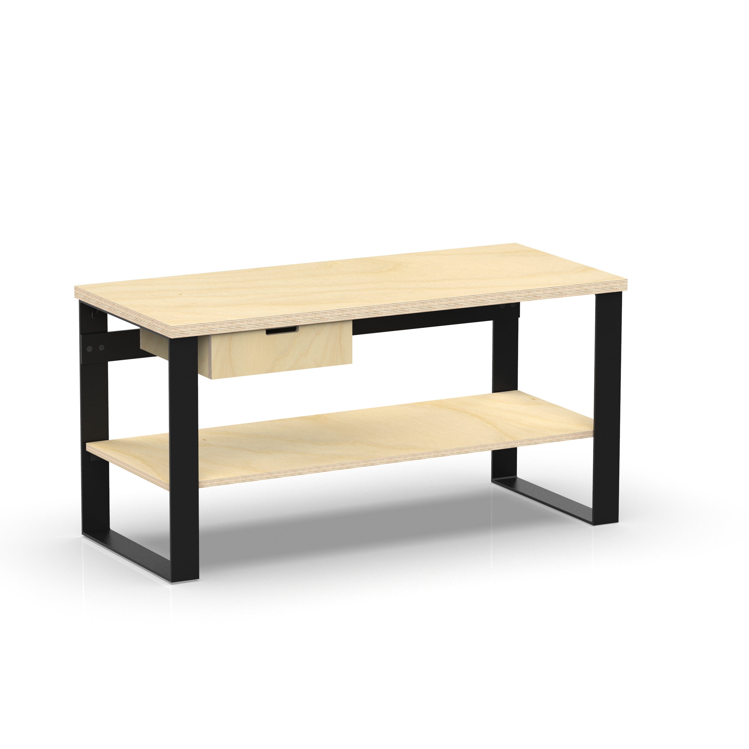 Profi Design Werkbank 1700 x 750 x 850 mm mit 40 mm Arbeitsplatte und Boden + 1 Schubkasten links