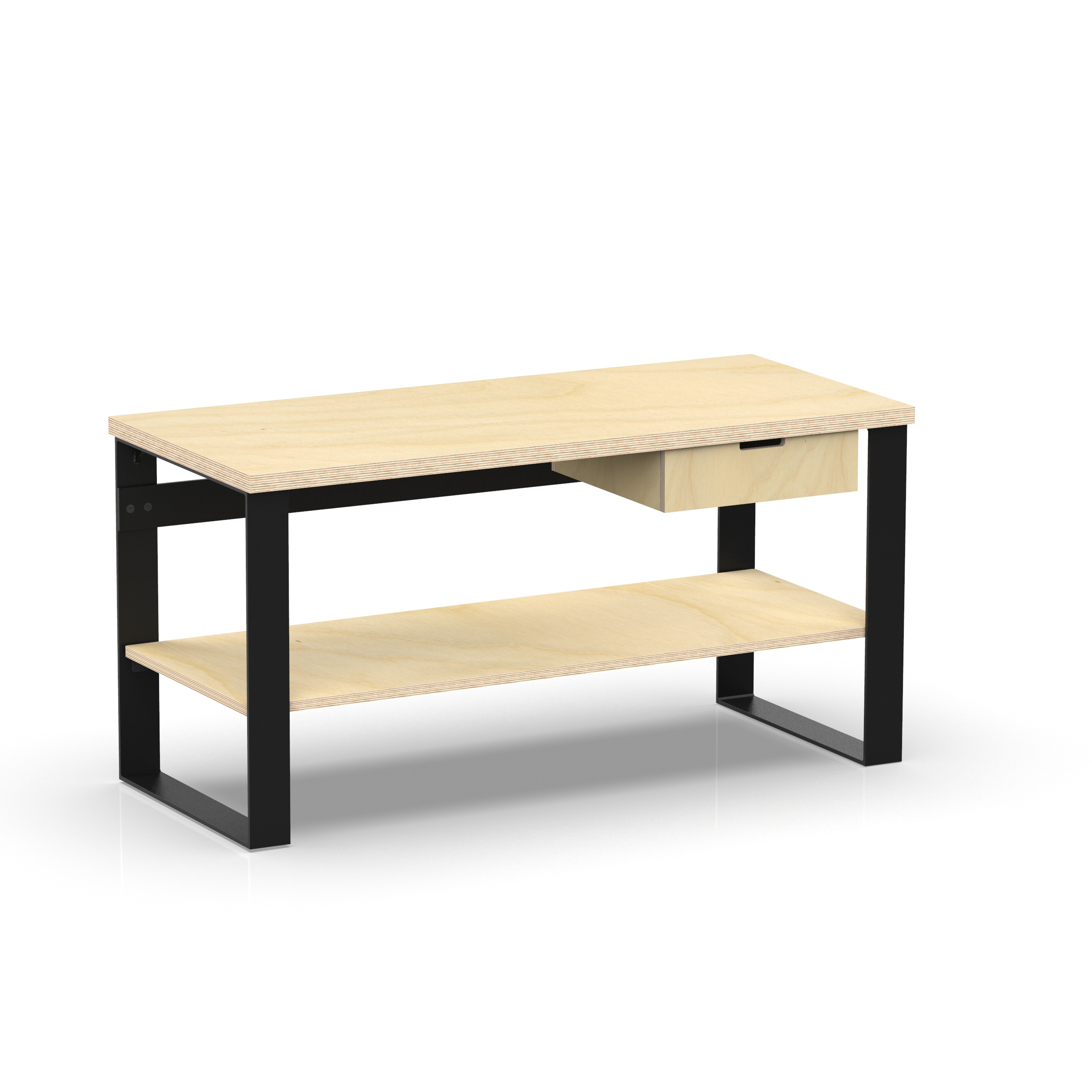 Profi Design Werkbank 1600 x 750 x 850 mm mit 40 mm Arbeitsplatte und Boden + 1 Schubkasten rechts