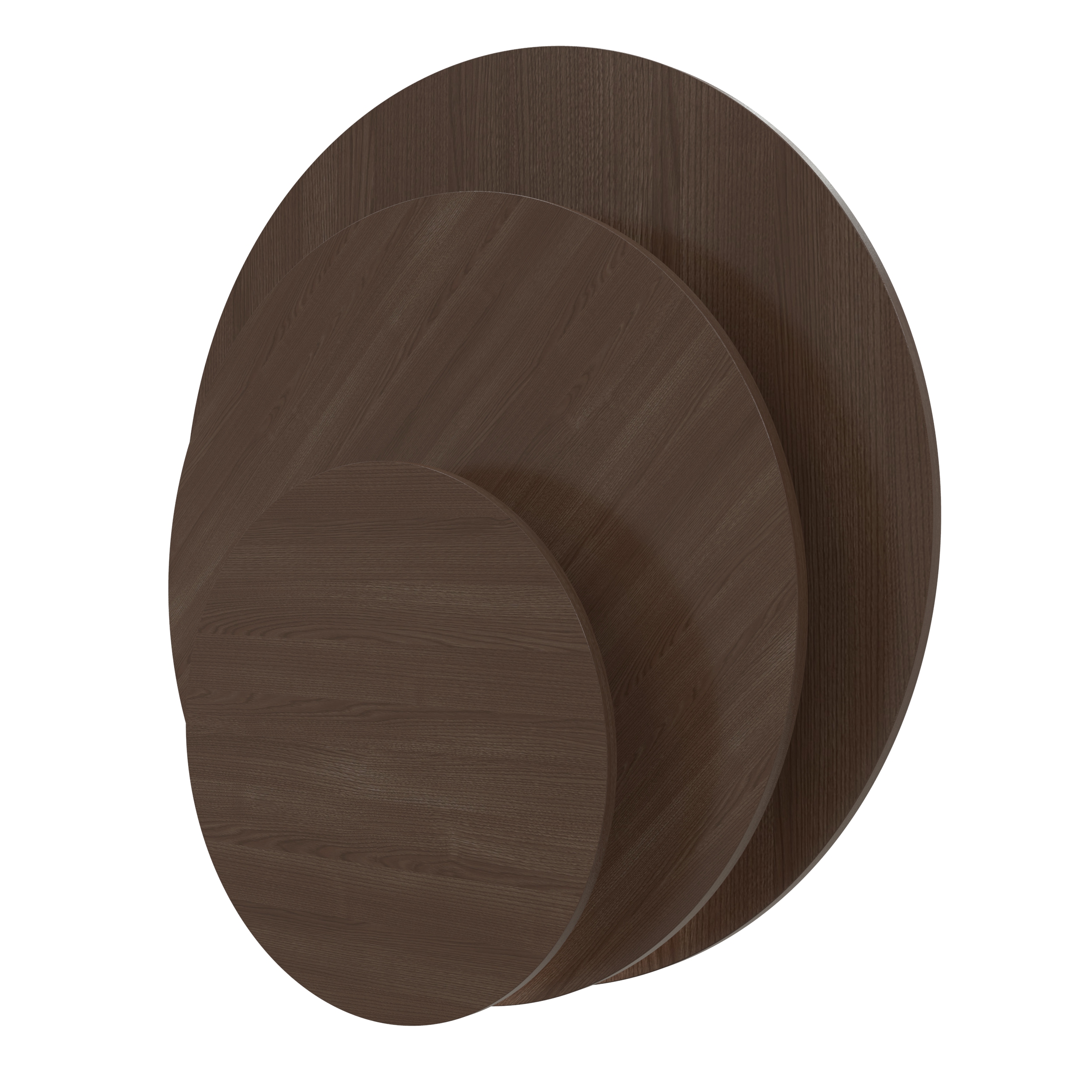 19mm Tischplatte rund Ø 800 mm Eiche Piemont Mokka Holzplatte melaminharzbeschichtet Spanplatte mit Umleimer ABS Kante Auswahl: 80 cm