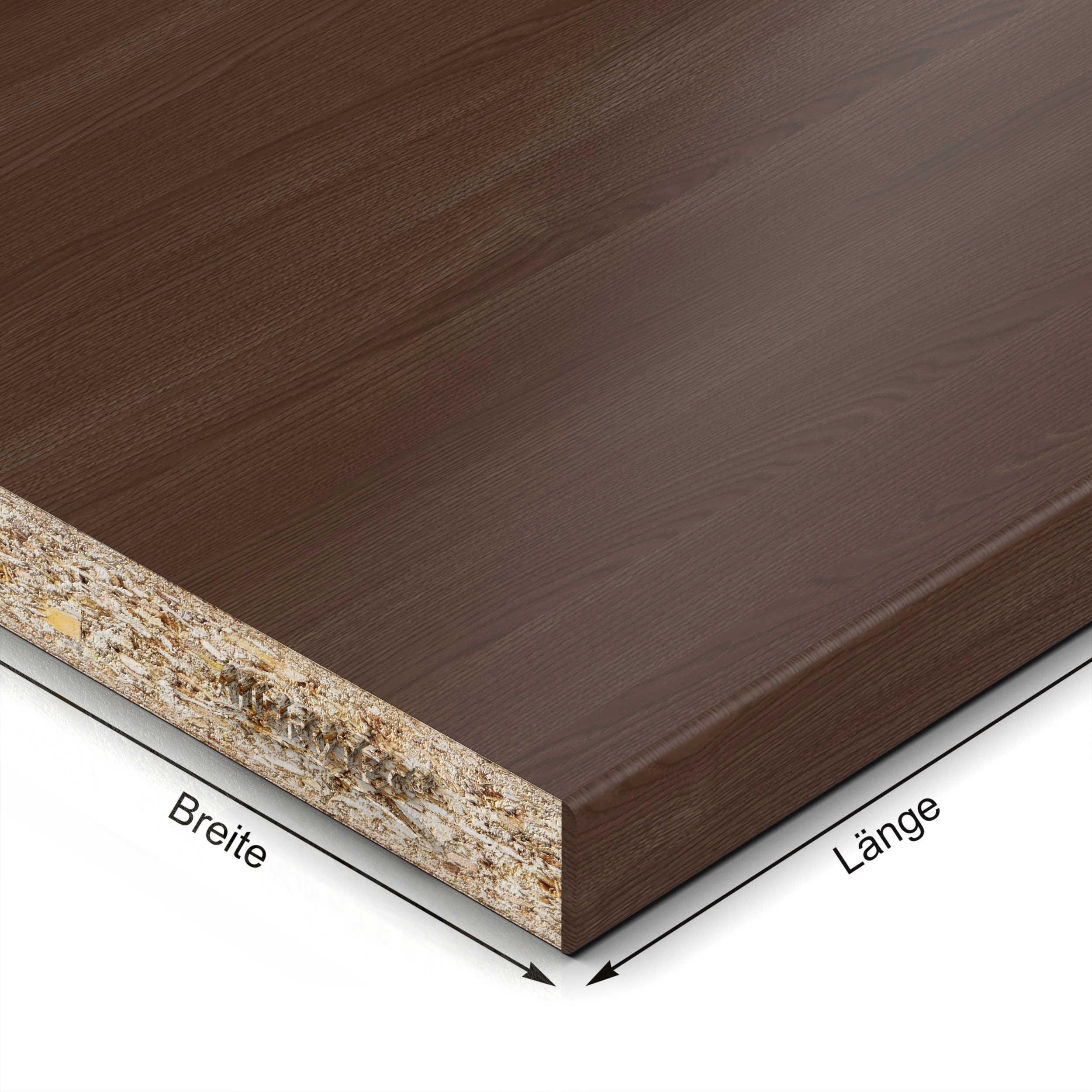 Einlegeboden Dekor Eiche Piemont Mokka bis 1000 x 800 mm Regalboden 19 mm melaminharzbeschichtet mit ABS Kante