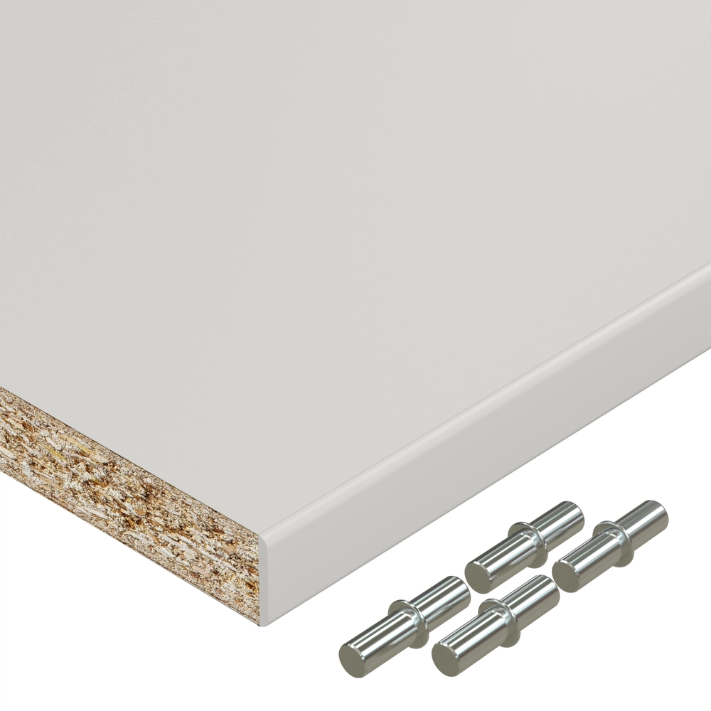 Einlegeboden Grau nach Maß – Regalboden 19 mm mit ABS-Kante, bis 1000 × 800 mm