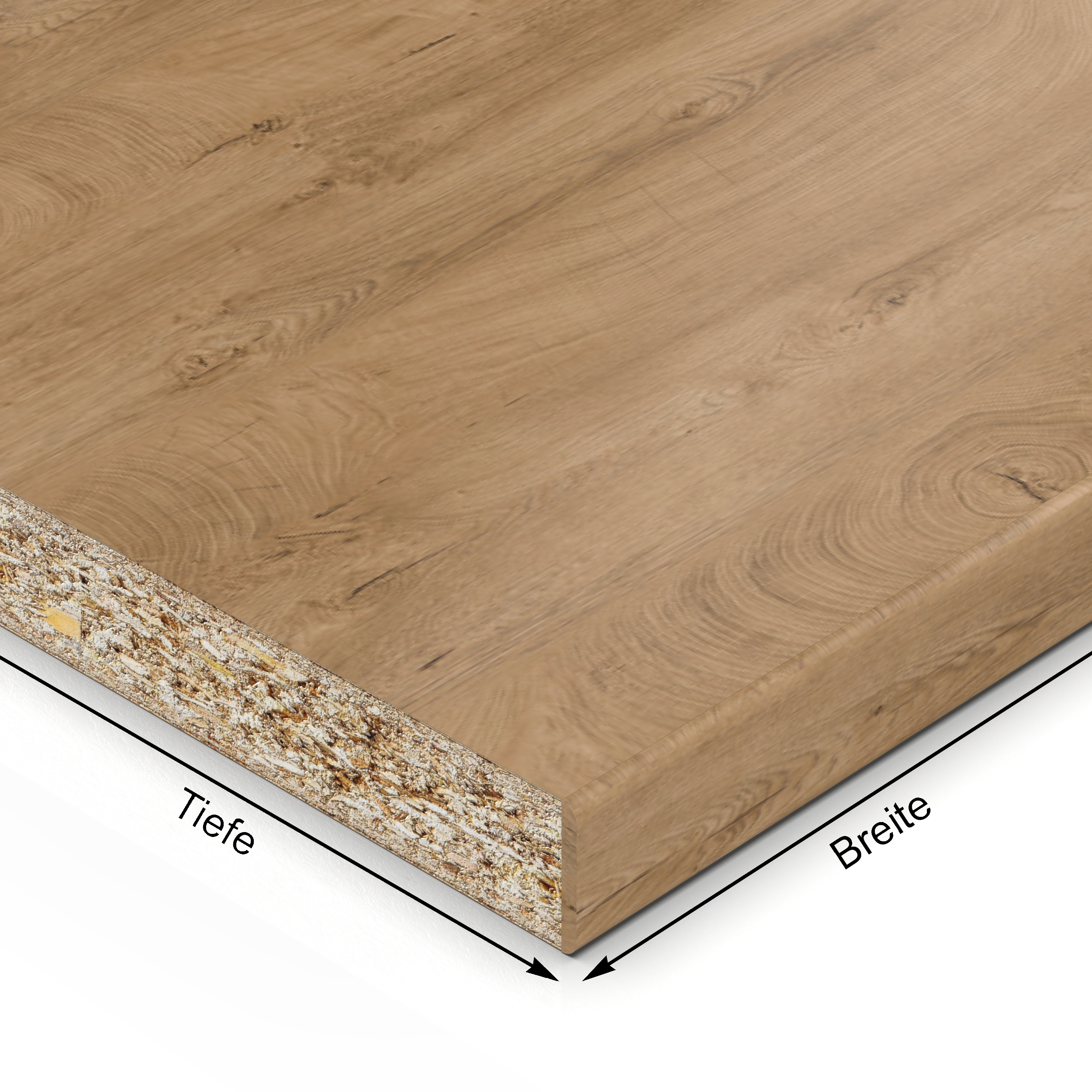 Einlegeboden Dekor Eiche ENDgrain Classic K5414RO bis 1000 x 800 mm Regalboden 19 mm melaminharzbeschichtet mit ABS Kante
