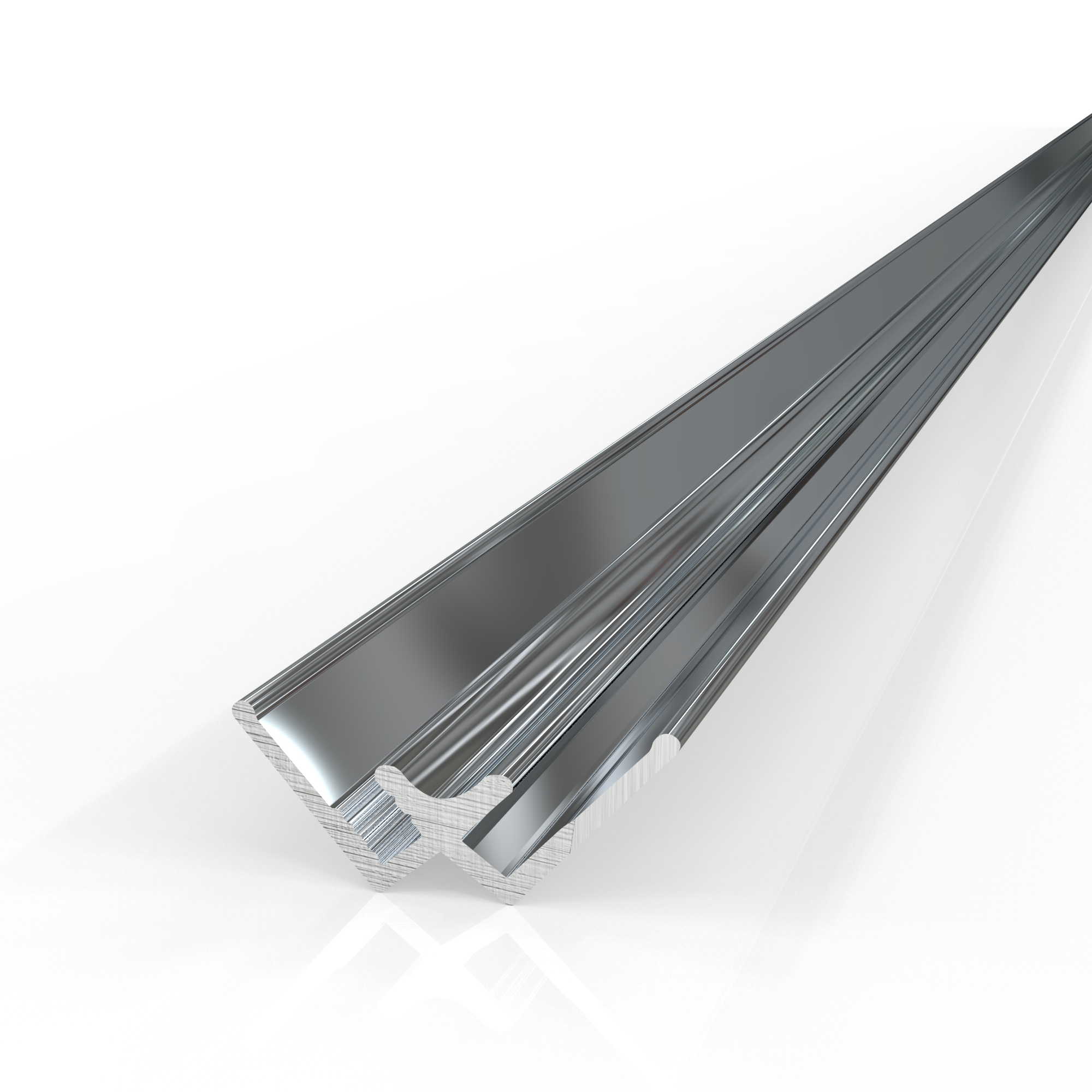Aluminium Profil für 3mm Aluverbundplatten Inneneckprofil Hochglanz 100 cm