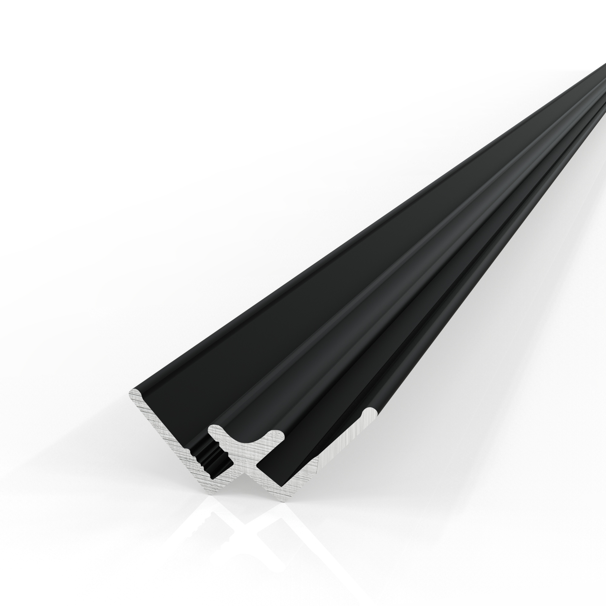 Aluminium Profil für 3mm Aluverbundplatten Inneneckprofil Schwarz 100 cm