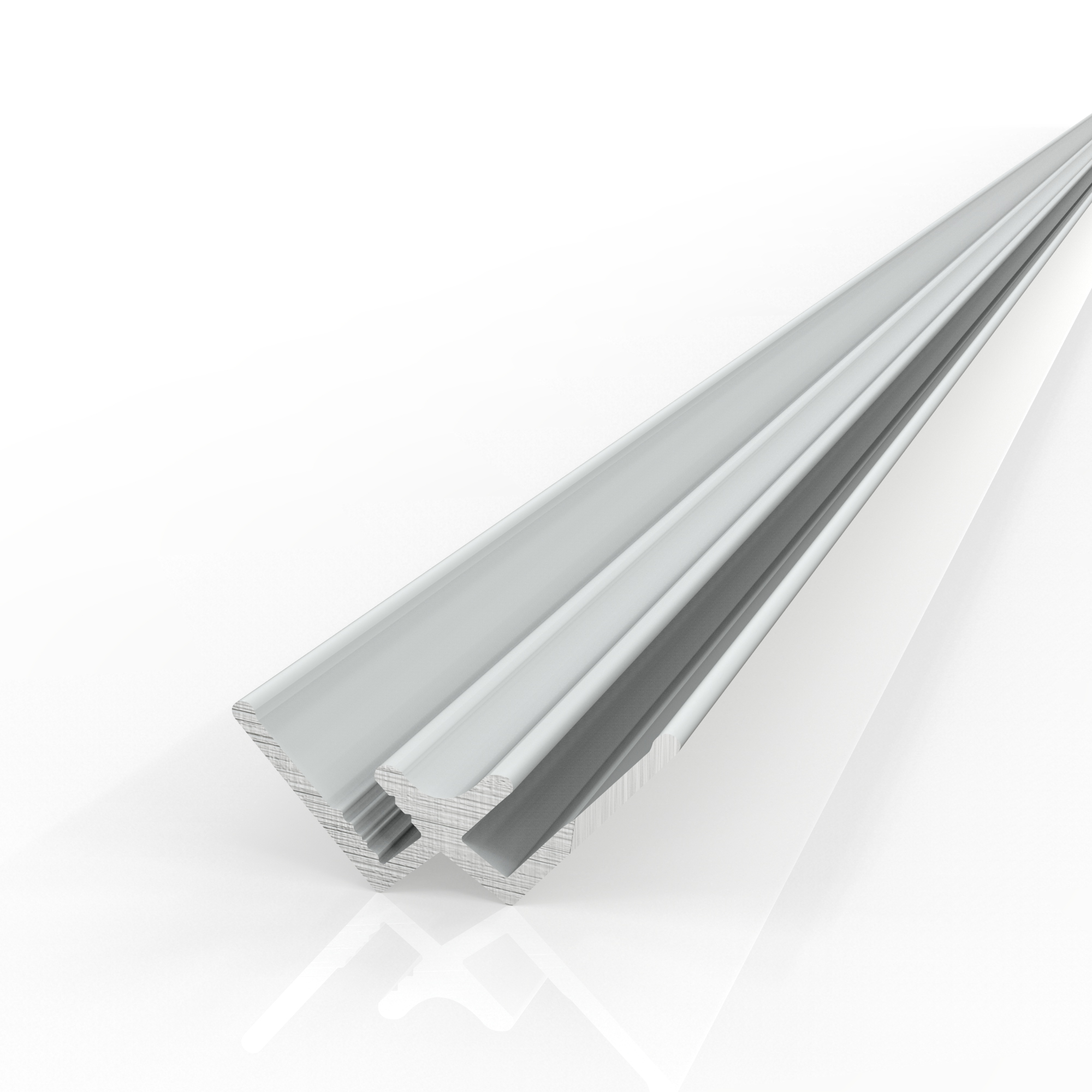 Aluminium Profil für 3mm Aluverbundplatten Inneneckprofil Weiß 100 cm