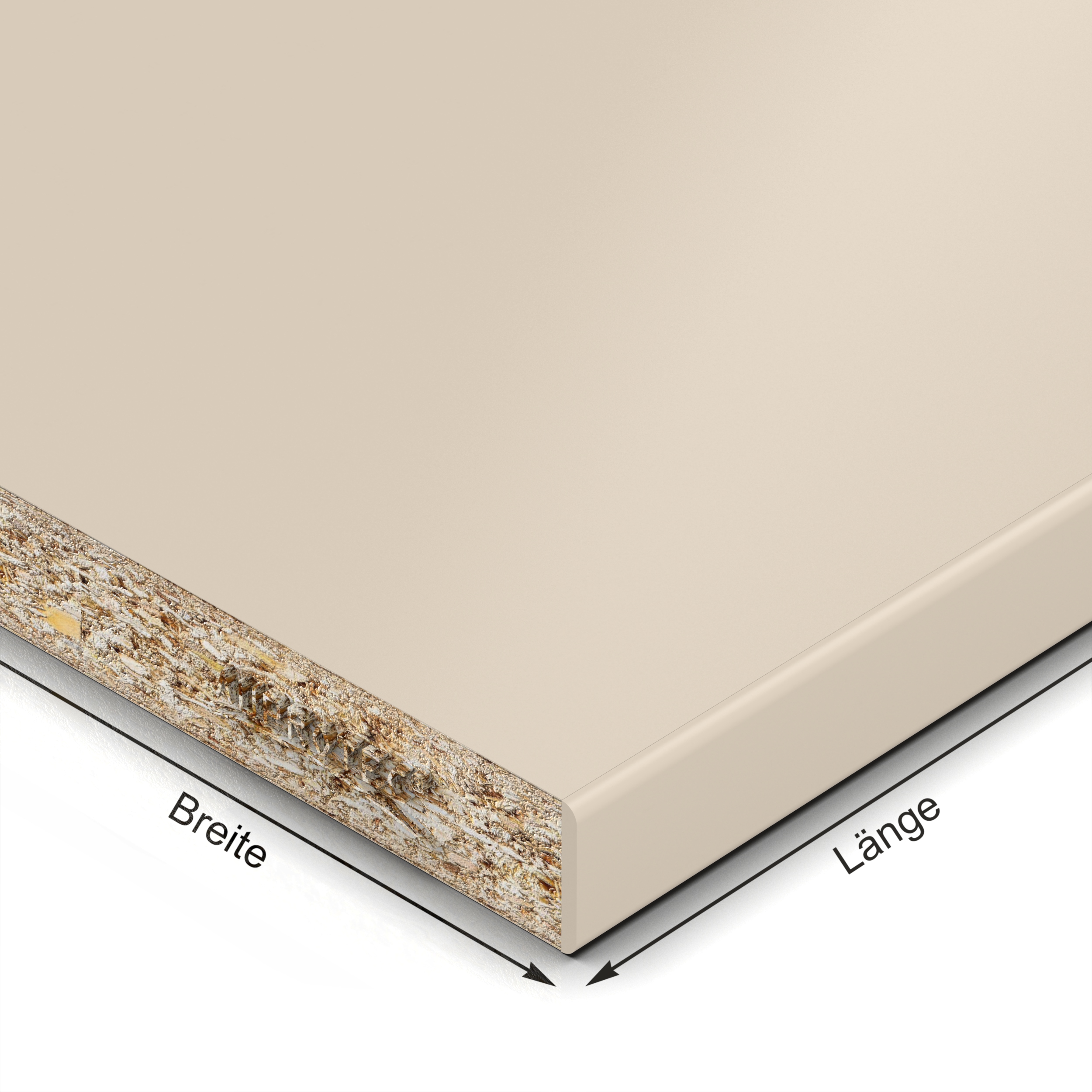 Einlegeboden Dekor Kaschmirgrau bis 1000 x 800 mm Regalboden 19 mm melaminharzbeschichtet mit ABS Kante