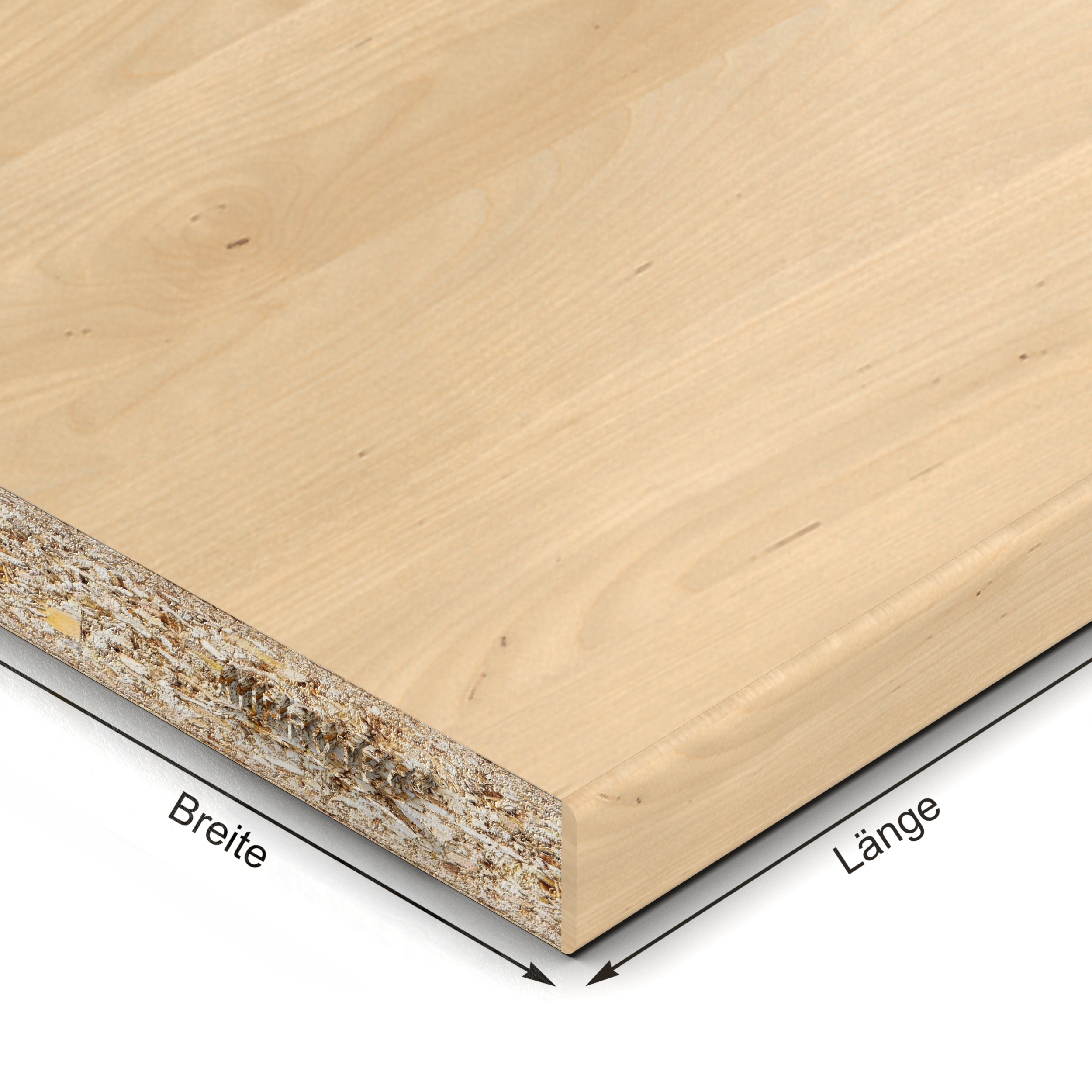 Einlegeboden Dekor Mandal Ahorn natur bis 1000 x 800 mm Regalboden 19 mm melaminharzbeschichtet mit ABS Kante
