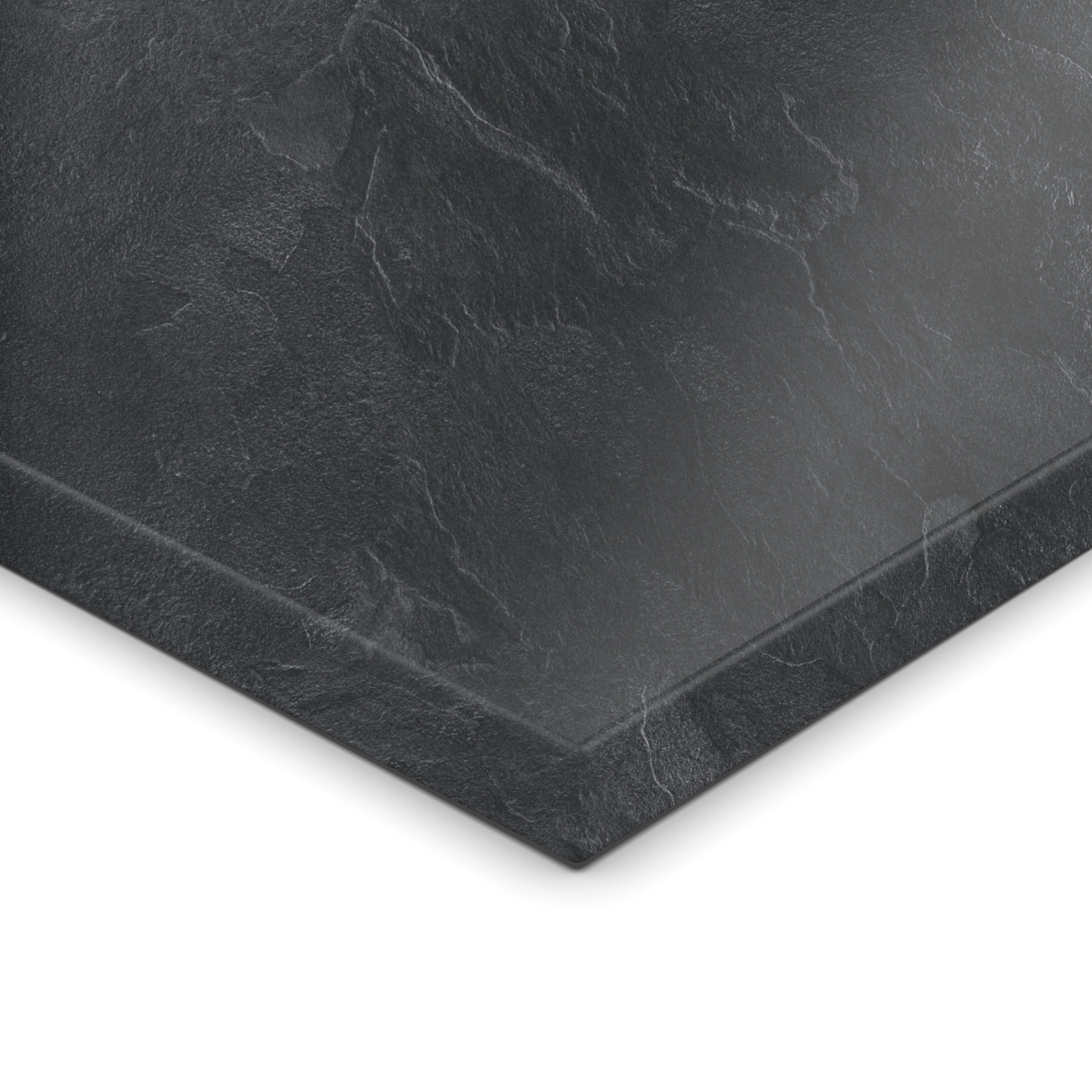 Tischplatte 160x90 cm 28 mm Schiefer Melaminharz kratzfest - 2 mm ABS-Kante - PU-Verleimung - pflegeleicht