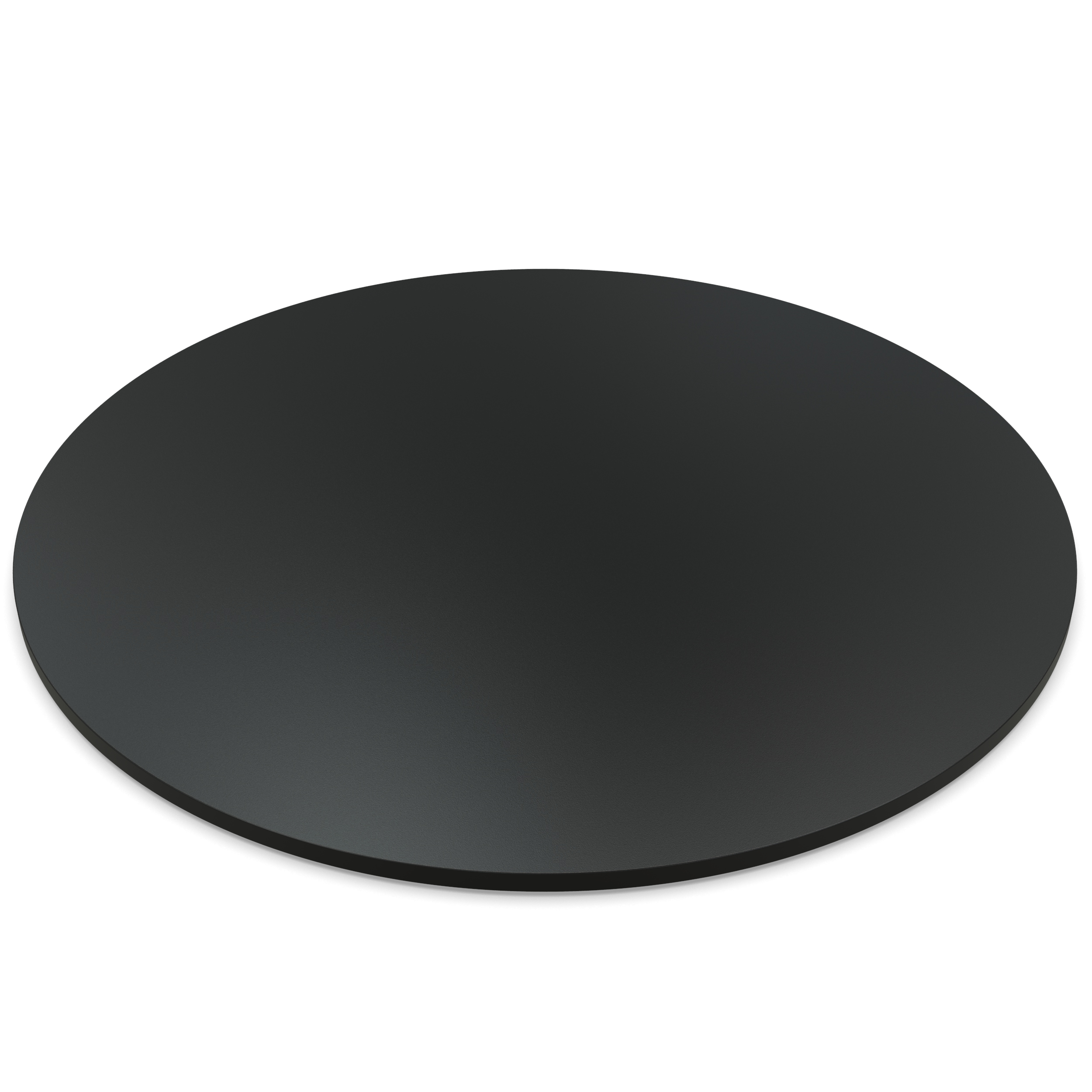 28mm Tischplatte rund Ø 700 mm schwarz Holzplatte melaminharzbeschichtet Spanplatte mit Umleimer ABS Kante Auswahl: 70 cm
