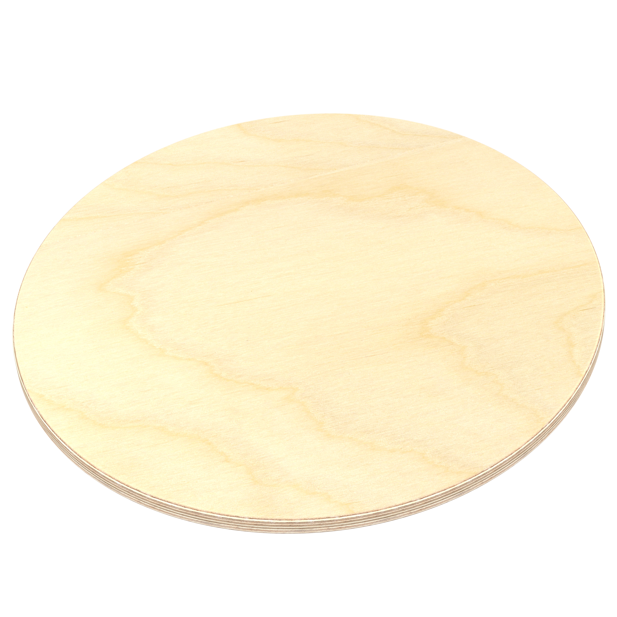 21mm Multiplex Tischplatte rund Ø 1000 mm / 100 cm aus Birken Sperrholz natur
