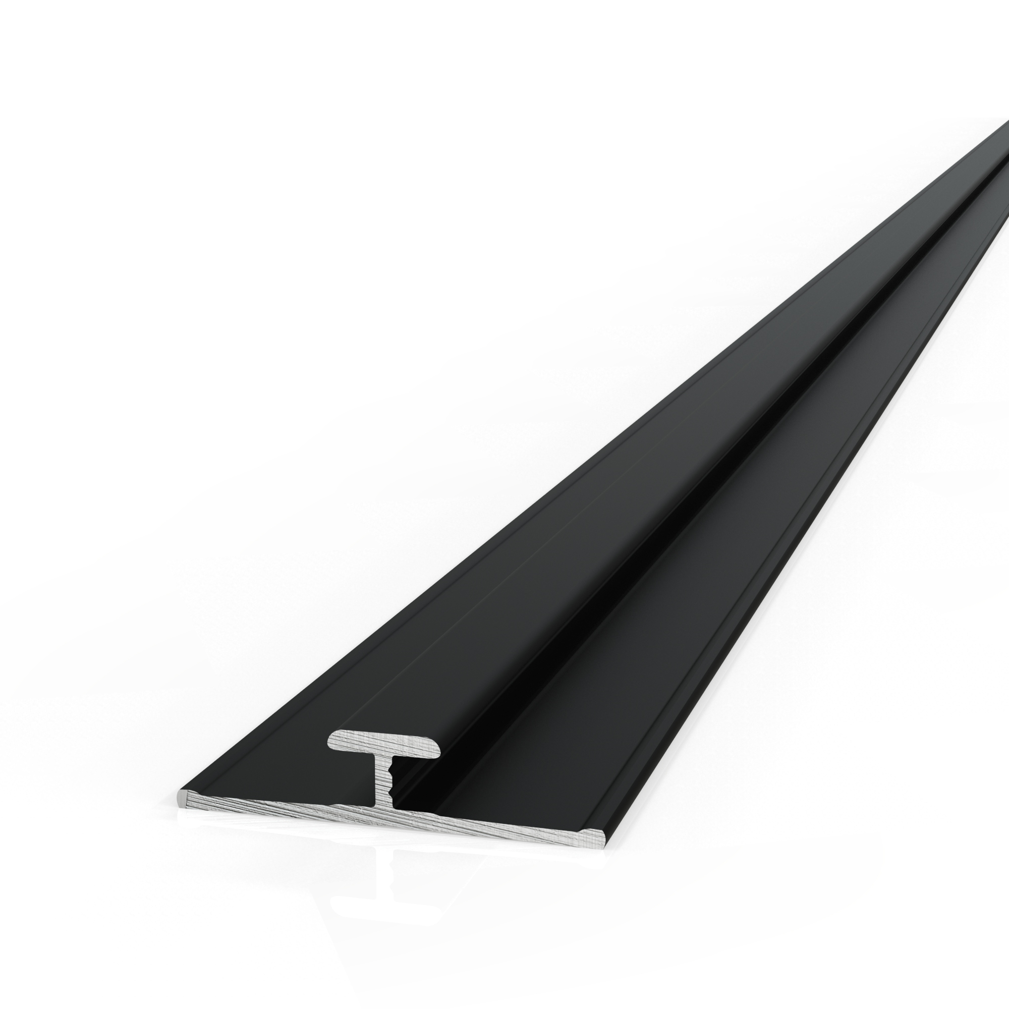 Aluminium Profil für 3mm Aluverbundplatten Verbindungsprofil Schwarz 200 cm