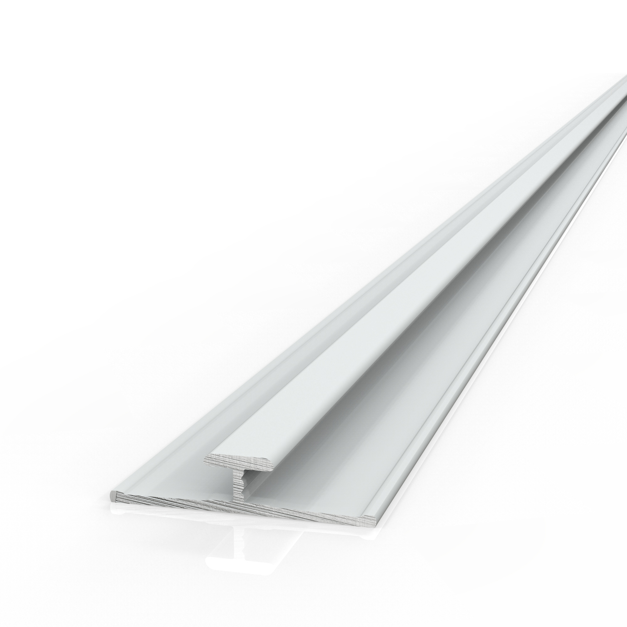Aluminium Profil für 3mm Aluverbundplatten Verbindungsprofil Weiß 100 cm